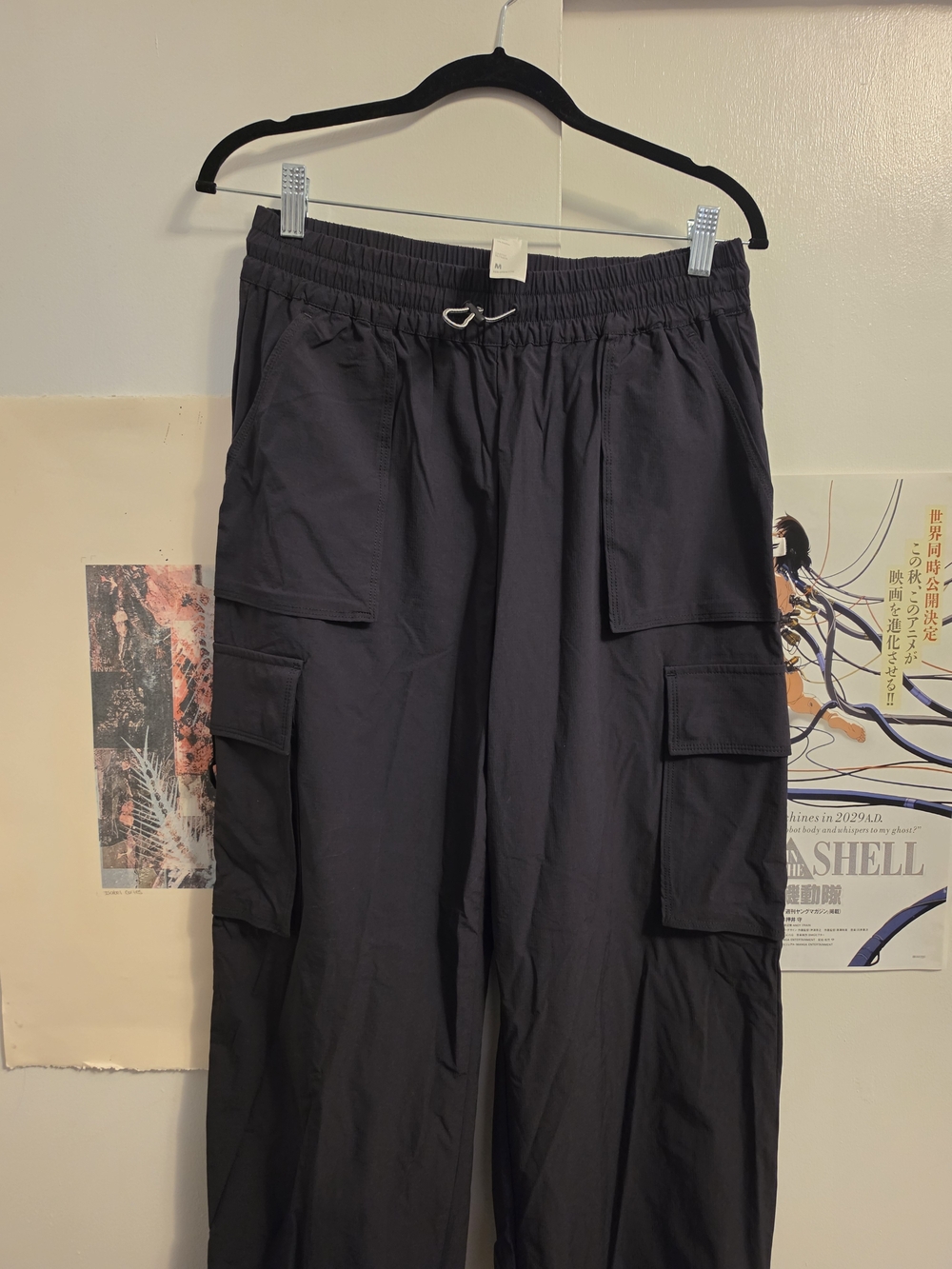 Fabletics Women's Black Cargo Pants with Elastic Waist